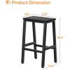 ODK 26 Inch Outdoor Bar Stools Set of 2, Patio Counter Height Stools with Weather Resistant Waterproof, Garden, Kitchen, Yard, Balcony, Black
