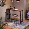 ODK 54 Inch Bar Table, Bar Height Pub Table, Counter Height Bar Table, Rectangular High Top Kitchen & Dining Counter Tables with Sturdy Legs & Easy-to-Clean Top, Indoor use, Rustic Brown(Rustic Brown)