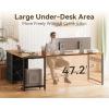 ODK 61” L Shaped Desk with 4 Drawers, Reversible Corner Desk with Storage, Gaming Table with Power Outlets, USB Ports, Computer Desk for Home Office, Study, Easy Assembly, Vintage Brown(Vintage)
