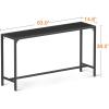 ODK 63 Inch Outdoor Bar Table, Patio Bar Height, Tall Bar Counter Pub Dining Table with Weather Resistant Waterproof Top for Hot Tub, Garden, Balcony, Poolside, Black