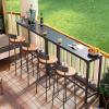 ODK 71 Inch Bar Table, Bar Height Pub Table, Counter Height Bar Table, Rectangular High Top Kitchen & Dining Counter Tables with Sturdy Legs & Easy-to-Clean Top, Black(Black)