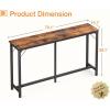 ODK 71 Inch Bar Table, Bar Height Pub Table, Counter Height Bar Table, Rectangular High Top Kitchen & Dining Counter Tables with Sturdy Legs & Easy-to-Clean Top, Black(Vintage Brown)