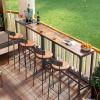 ODK 71 Inch Bar Table, Bar Height Pub Table, Counter Height Bar Table, Rectangular High Top Kitchen & Dining Counter Tables with Sturdy Legs & Easy-to-Clean Top, Black(Rustic Brown)