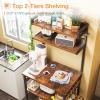 ODK Bakers Rack with Power Outlet, Coffee Bar with Storage 5-Tiers, Microwave Stand Kitchen Rack 16.5 * 23.6 * 59 inches, Kitchen Shelf, Rustic Brown
