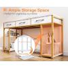 ODK Office Small Computer Desk: Home Table with Fabric Drawers & Storage Shelves, Modern Writing Desk, White, 48″x16″(White Marble + Gold Leg (No Mirror))