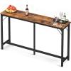 ODK 54 Inch Bar Table, Bar Height Pub Table, Counter Height Bar Table, Rectangular High Top Kitchen & Dining Counter Tables with Sturdy Legs & Easy-to-Clean Top, Indoor use, Rustic Brown(Vintage Brown)