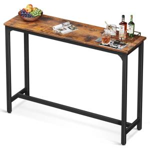 ODK 54 Inch Bar Table, Bar Height Pub Table, Counter Height Bar Table, Rectangular High Top Kitchen & Dining Counter Tables with Sturdy Legs & Easy-to-Clean Top, Indoor use, Rustic Brown(Rustic Brown)