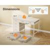 ODK Computer Desk with 6 Drawers, 40 Inch Small Desk with Storage, Reversible Desk with Headphone Hook for Home Office, Work Study Table for Bedroom, White(White)