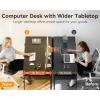 ODK Computer Desk with 6 Drawers, 40 Inch Small Desk with Storage, Reversible Desk with Headphone Hook for Home Office, Work Study Table for Bedroom, White(Black)