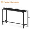 ODK 55 Inch Outdoor Bar Table, Patio Counter Bar Height Table with Weather Resistant Waterproof Top for Garden, Hot Tub, Yard, Balcony, Poolside, Indoor (Black)