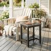 ODK Outdoor Side Tables Set of 2, Adirondack Patio End Table with Weather-Resistant Waterproof Top for Hot Tub Garden, Balcony, Poolside, 2PCS, Grey(Grey)