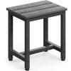 ODK Outdoor Side Tables Set of 2, Adirondack Patio End Table with Weather-Resistant Waterproof Top for Hot Tub Garden, Balcony, Poolside, 2PCS, Grey(Grey)